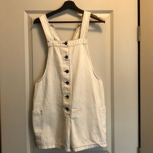 Urban Outfitters White Denim Romper